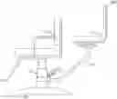 Fig. 01 - Chair positioning system to control relative positioning of a customer chair with an integrated stylist chair