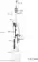 Fig. 76 - Tug activated motorized window covering having an external battery tube