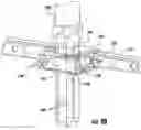 Fig. 14 - Adjustable bracket and hub for flexible hose support