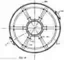 Fig. 10 - Foundation with pedestal and ribs for towers
