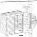 Fig. 29 - Erectable shed and the packaging thereof