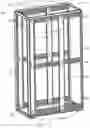 Fig. 10 - Structure for mounting servers, subassembly for rapid disassembly, and server cabinet with the subassembly