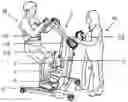 Fig. 01 - Flexible leg supporting membrane, leg support frame and mobile patient standing and raising aid