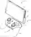 Fig. 01 - Video game controller adapter for holding a display of a portable video game system