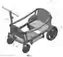Fig. 17 - Wagon with collapsible footwell and position-locking handle