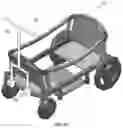 Fig. 28 - Wagon with collapsible footwell and position-locking handle