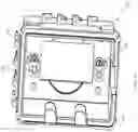 Fig. 12 - Electrical device cover with keyhole inserts