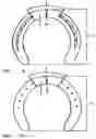 Fig. 02 - Horseshoe with dual-sided grooves centered on a bridge for splitting the horseshoe into two halves