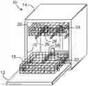 Fig. 01 - Dishwasher with docking arrangement for elevation-adjustable rack