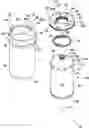 Fig. 01 - Filter element with torsion lock and/or sliding piston, assembly and methods
