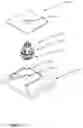 Fig. 03 - Fastener clip assembly with a dome and limiters