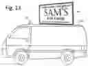 Fig. 22 - Vehicle-mounted, location-controlled sign