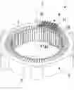 Fig. 01 - Stator having an insulating film for a coil