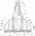 Fig. 01 - LED lamp having sleeve with upper portion, lower portion and airguiding surface