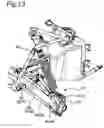 Fig. 14 - Supporting structure for shock absorber of suspension device and suspension structure of utility vehicle
