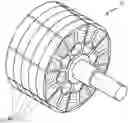 Fig. 01 - Shaft structure with adjustment portions for alignment with rotor center of gravity