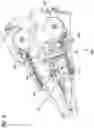 Fig. 10 - Integrated lift and frame lock for a folding corn head row separator
