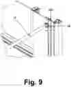 Fig. 13 - Fume cupboard provided with improved accessibility to the sash transmission system