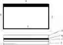 Fig. 01 - Laminated glass comprising interlayer film layers with a pigmented frame