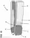 Fig. 10 - Molded concrete block having visually enhanced contrasting surface sections; methods, and use