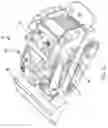 Fig. 02 - Utility loader with high lift loader arms and unifying hand grip for dual traction control levers