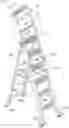 Fig. 01 - Step ladder device allowing the user to stand and work safely and comfortably on the upper steps of a step ladder