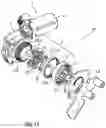 Fig. 12 - Gearing assembly for an adjusting unit