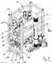 Fig. 04 - Support frame for a pump stand for receiving vacuum pumps, and main support frame for a coating device for containers, and coating device