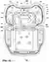 Fig. 17 - Vehicle seating cushion with snap-fit fasteners to interconnect with snap-fit receivers on a structural support