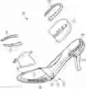 Fig. 01 - Shoe with a high heel to low heel conversion