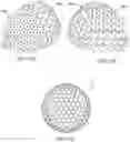 Fig. 13 - Dimple patterns for golf balls