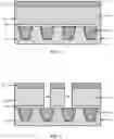 Fig. 02 - Interconnects separated by a dielectric region formed using removable sacrificial plugs
