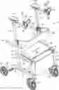 Fig. 01 - Collapsible wheeled walker with stability enhancing bracket apparatus and method