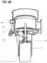 Fig. 10 - Centrifugal filter unit for a washing machine having a removable portion shaped to scrape against a side wall during its removal