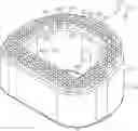 Fig. 01 - Spinal interbody cage comprising a bulk interbody cage, a top face, a bottom face, pillars, and slots