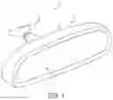 Fig. 02 - Interior rearview mirror with GDO module