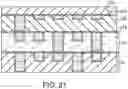 Fig. 12 - Semiconductor chip with stacked conductor lines and air gaps