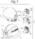 Fig. 02 - Safety helmet accessory system