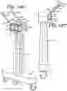 Fig. 124 - Patient positioning support apparatus with virtual pivot-shift pelvic pads, upper body stabilization and fail-safe table attachment mechanism