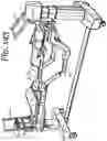 Fig. 137 - Patient positioning support apparatus with virtual pivot-shift pelvic pads, upper body stabilization and fail-safe table attachment mechanism