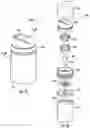 Fig. 37 - Dispensing pump with polymer spring, base venting and flow baffle