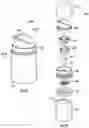Fig. 39 - Dispensing pump with polymer spring, base venting and flow baffle