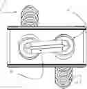 Fig. 01 - Bi-directional fixating/locking transvertebral body screw/intervertebral cage stand-alone constructs having a central screw locking lever, and pliers and devices for spinal fusion