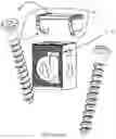 Fig. 23 - Bi-directional fixating/locking transvertebral body screw/intervertebral cage stand-alone constructs having a central screw locking lever, and pliers and devices for spinal fusion