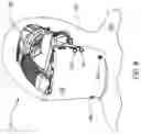 Fig. 08 - Personal protection system including a hood with a transparent face shield and control buttons on the face shield