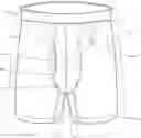 Fig. 01 - Fixed-waist Short with Underwear Attached