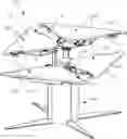 Fig. 01 - Table with multiple horizontally and vertically adjustable table top sections