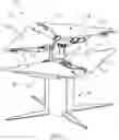 Fig. 02 - Table with multiple horizontally and vertically adjustable table top sections