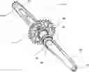 Fig. 01 - Bicycle axle assembly including a power meter