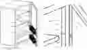 Fig. 01 - Low profile cabinet organizer